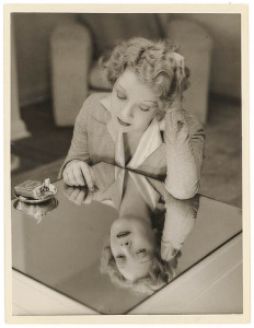 Woman Looking in mirror